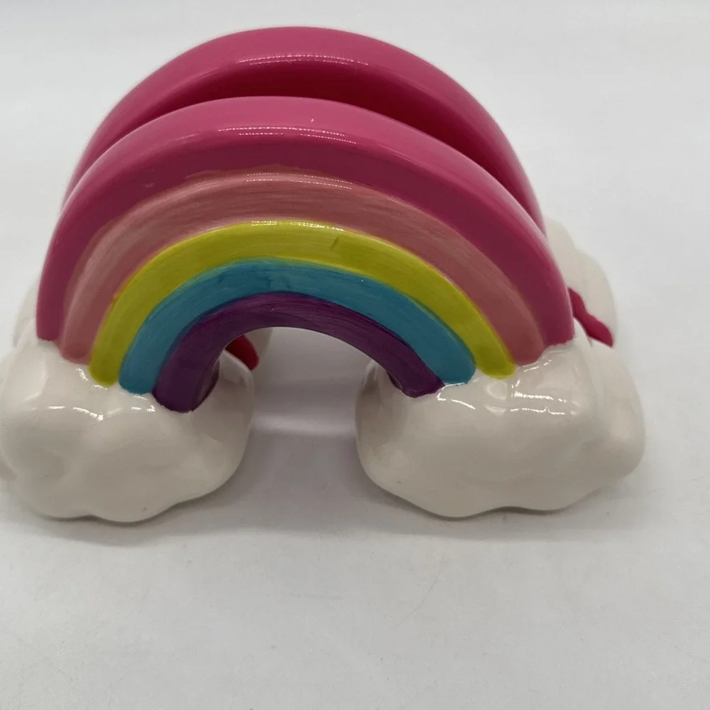 Vintage Ceramic Rainbow Book Ends Bookends 7